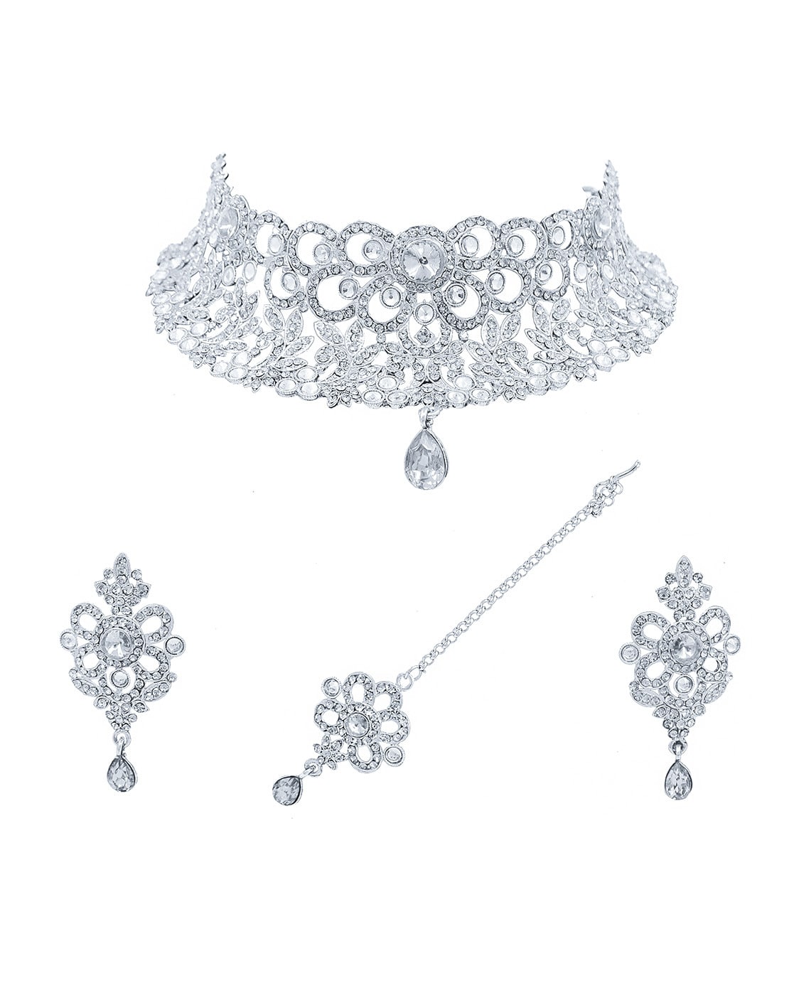 ajio silver choker