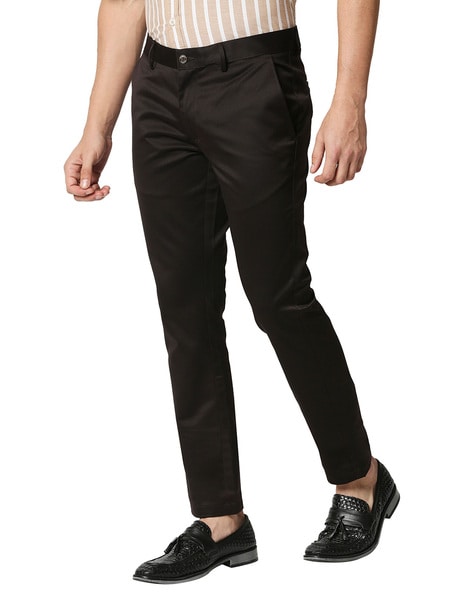 Buy Blackberry Grey Self Checked Sharp Fit Formal Trousers - Trousers for  Men 901169 | Myntra