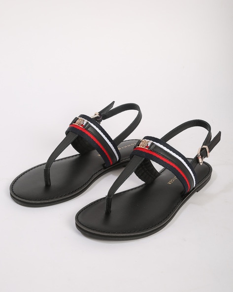 Buy Black Flat Sandals for by HILFIGER | Ajio.com