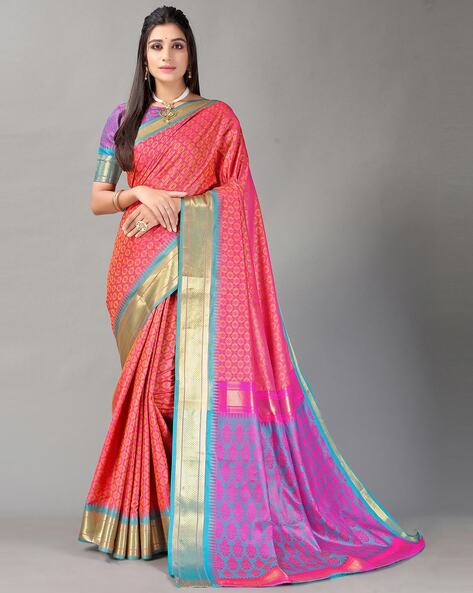 LavanyazDurbarmarg - Bird print silk saree in Peach and blue combination  Nrs 6000 Jamal/Durbar Marg outlet Blue Potli:-Nrs 2500 | Facebook