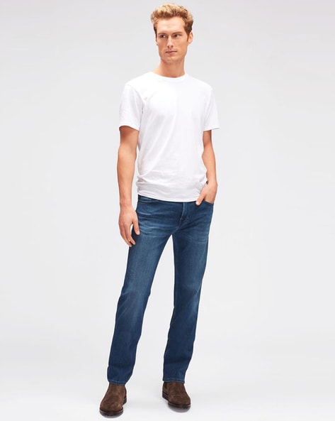 Men's 100% Cotton Regular Fit Straight Leg Jean in Lieutenant