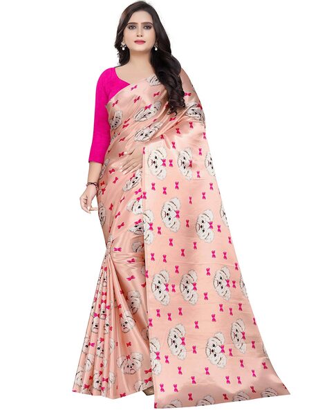 OOMPH! Women's Satin Sarees Satin Satin (Maroon Red_stpavitramaroon) :  Amazon.in: Fashion