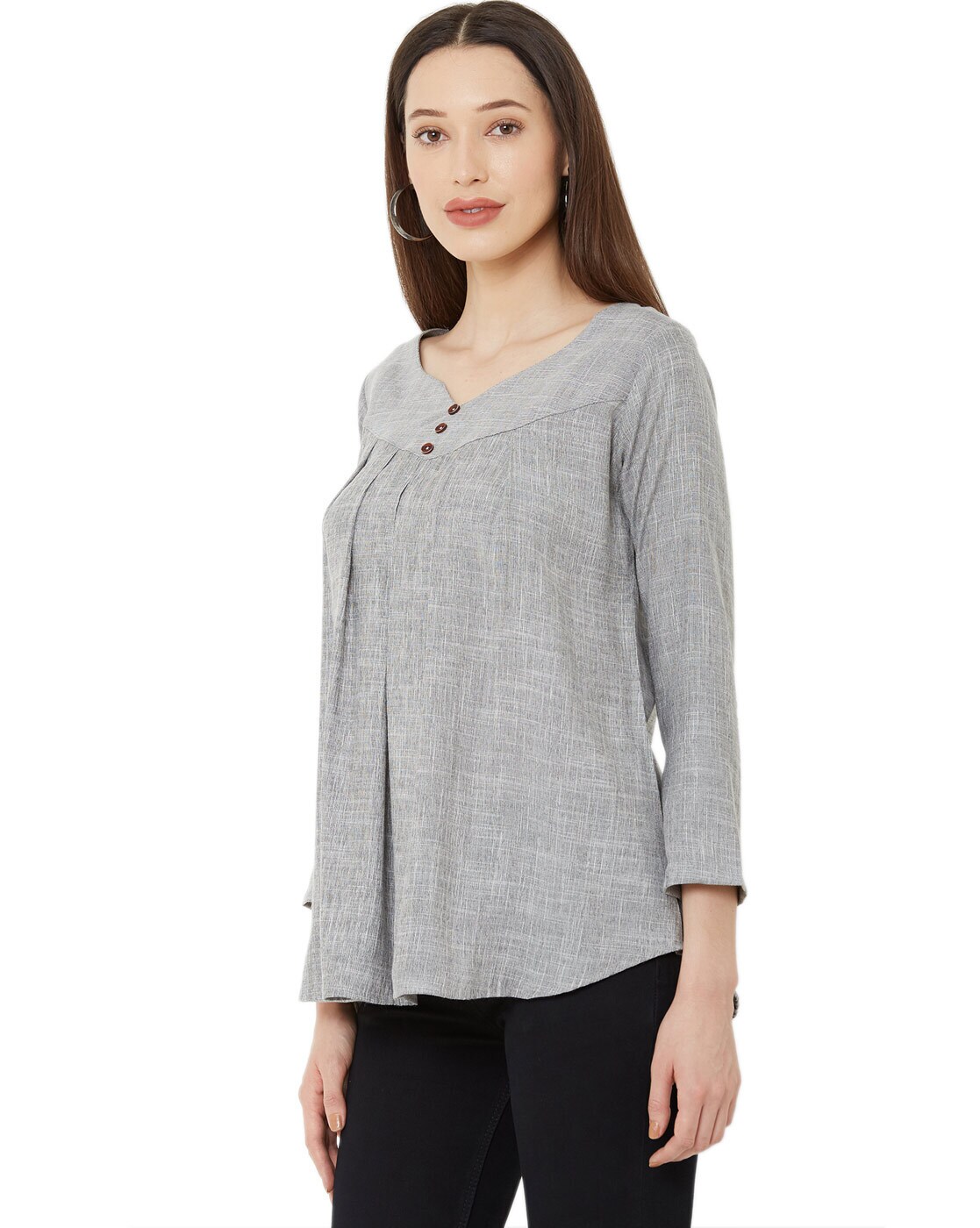 Buy Grey Tops for Women by Go-4 It Online | Ajio.com