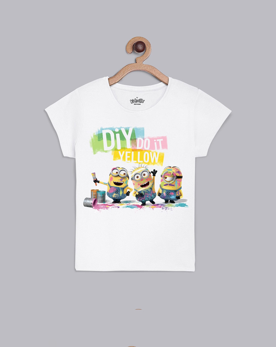 Buy White Tshirts for Girls by KIDSVILLE Online