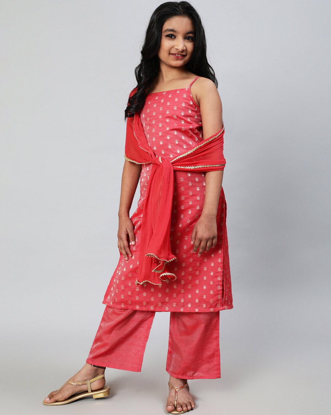 Buy Pink Kurta Suit Sets for Women by FIORRA Online | Ajio.com