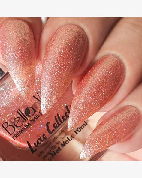 Buy Copper Rose Pink Glitter Nail Polish Pink Gold Rose Copper Holographic  5 Free Nail Polish Handmade Indie Nail Polish Vegan Cruelty Free Online in  India - Etsy