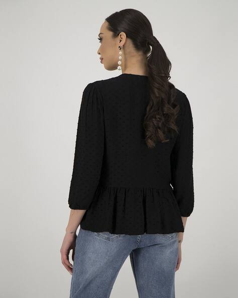 Buy Black Tops for Women by Hailys 