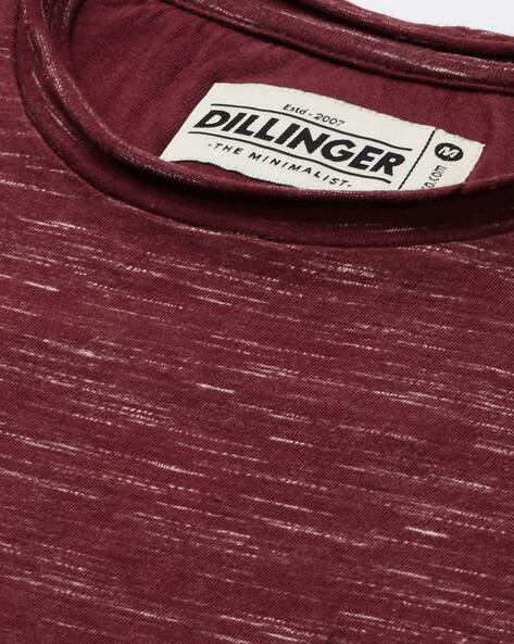 Buy Maroon Tshirts for Men by DILLINGER Online