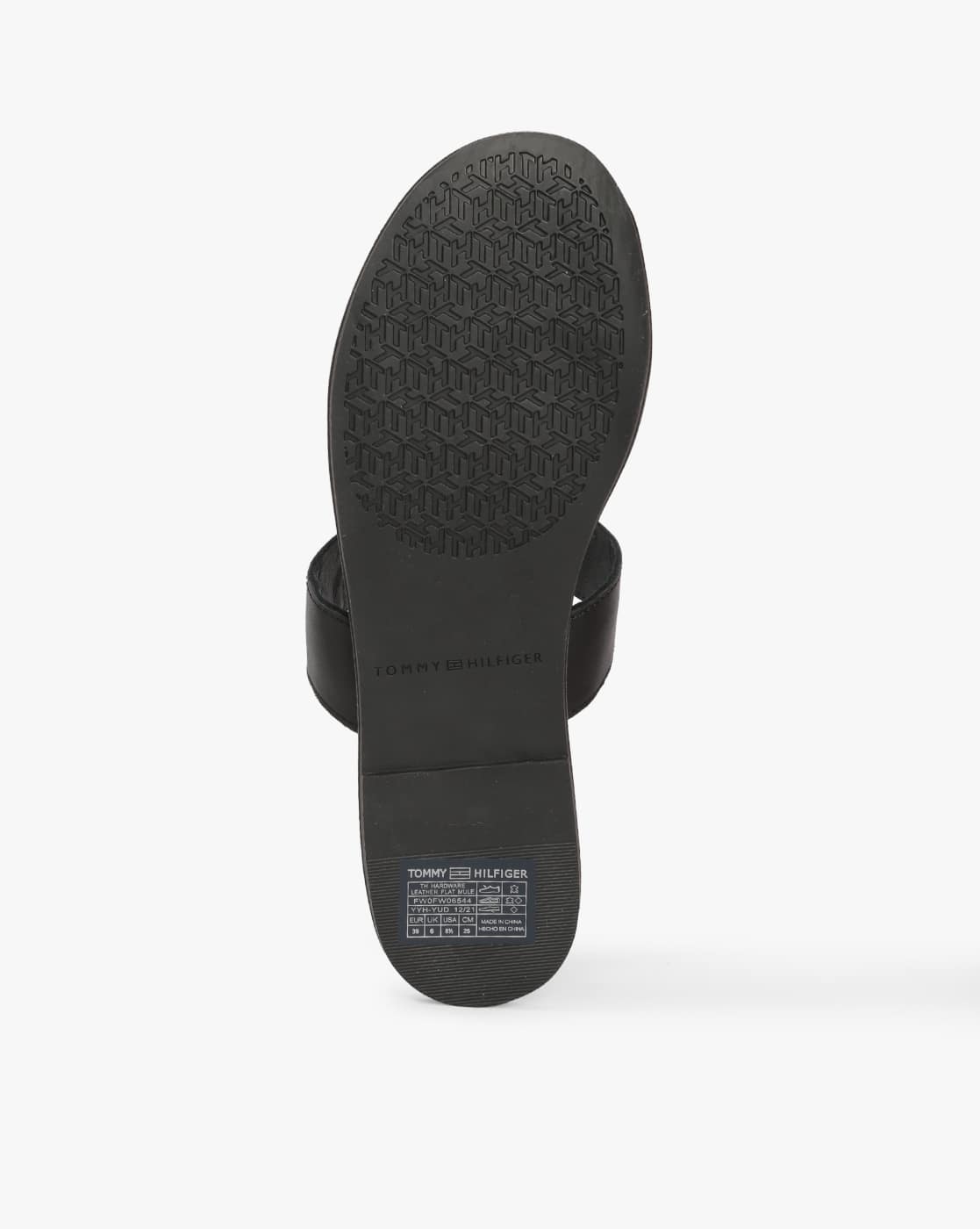 Buy Black Flat Sandals for Women by TOMMY HILFIGER Online - Main Image