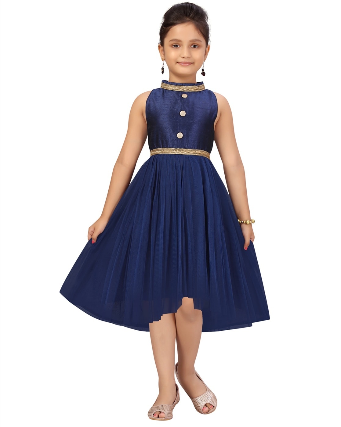 Navy Blue Checked Gown  Traditional dresses designs Short frock dresses  Gown dress party wear