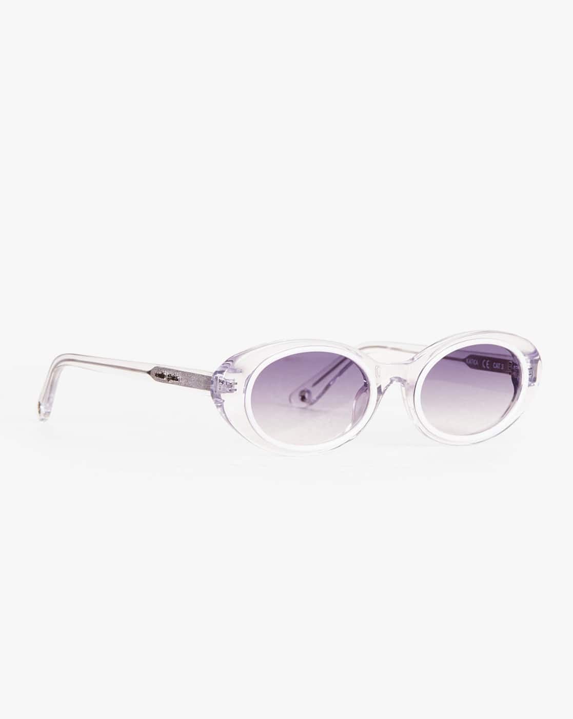 Buy Cult Gaia Katka Oval Sunglasses | White Color Women 