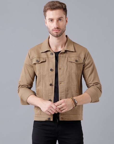 Military Denim Jacket - Khaki – Threadz