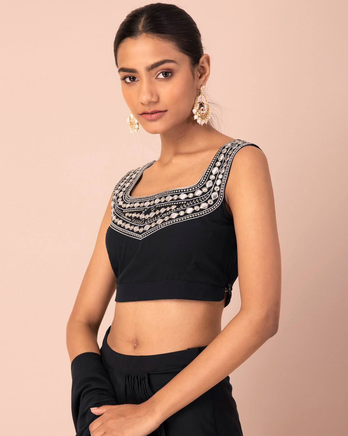 Buy Black Blouses for Women by Indya Online | Ajio.com