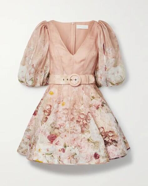 green emerald velvet dress Zimmermann Bells Paisley Mini Dress
