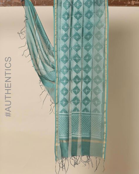 Shibori Tie & Dye Pure Chanderi Dupatta Price in India