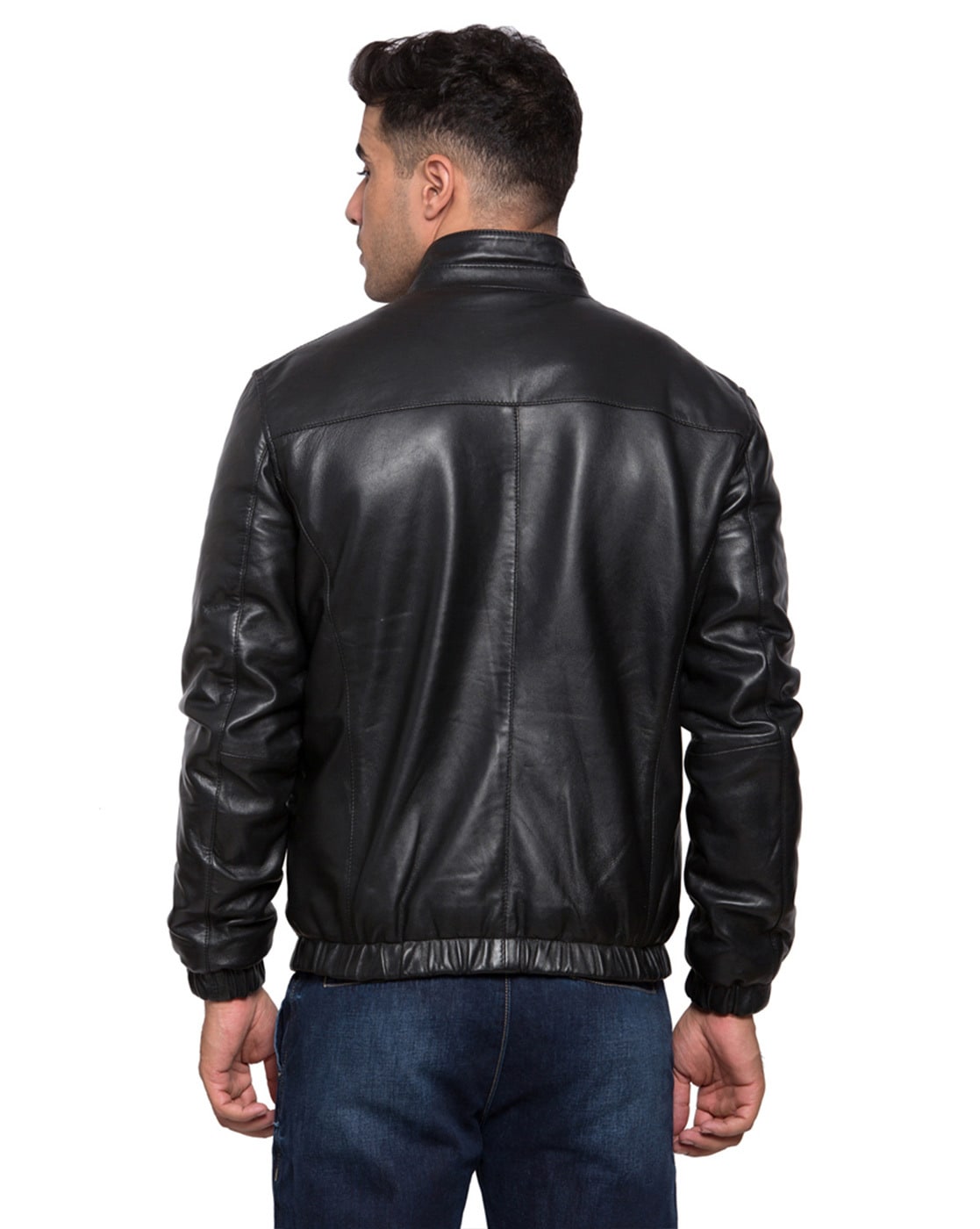 Buy SOSANDAR Black Leather Biker Jacket 8 | Coats | Tu