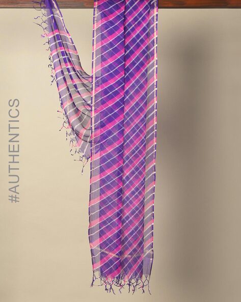 Pure Khatan Silk Tie & Dye Double Leheriya Dupatta Price in India