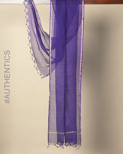 Pure Khatan Silk Tie & Dye Leheriya Mothada Dupatta Price in India
