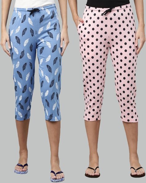 Buy Blue & Pink Trousers & Pants for Women by Kryptic Online