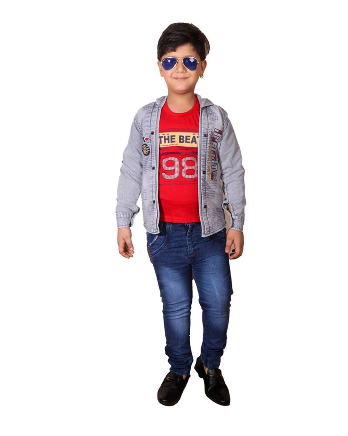 t shirt with jacket for boys