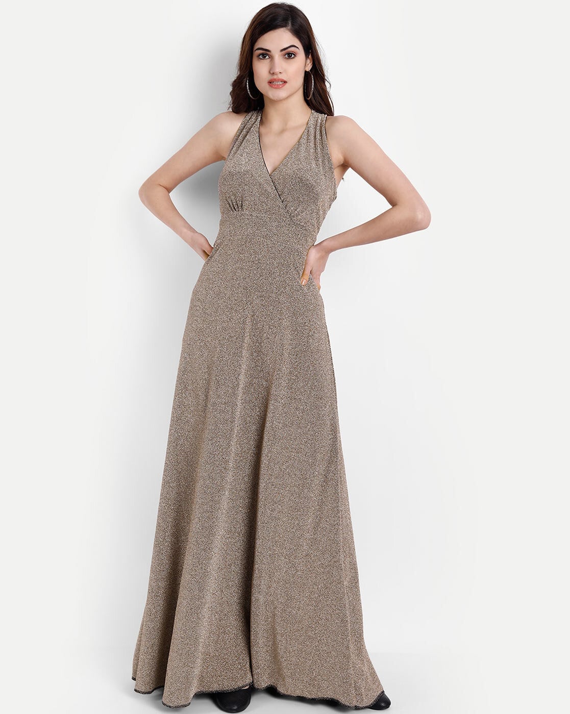 Aqua | Dresses | Aqua Pleated Shimmer Gown Size | Poshmark