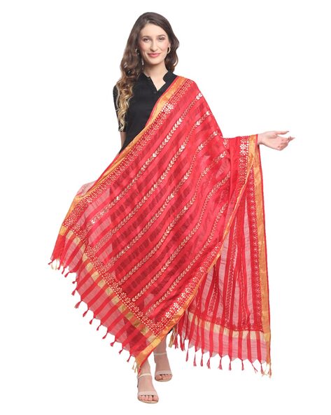 Embellished Dupatta with Tassels Price in India