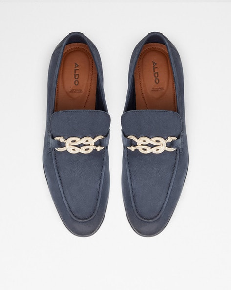 aldo navy blue loafers