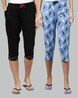 Buy Black & Blue Trousers & Pants for Women by Kryptic Online