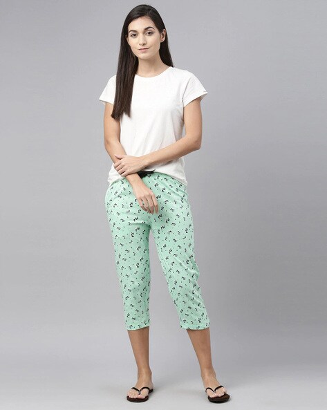 Buy Green & Navy Trousers & Pants for Women by Kryptic Online