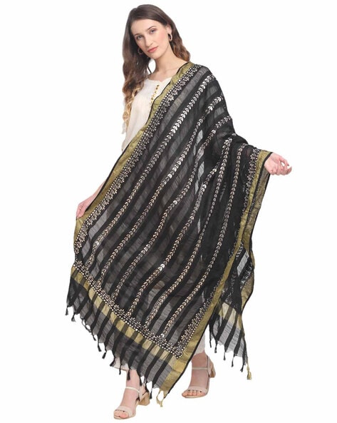 Embellished Dupatta with Tassels Price in India