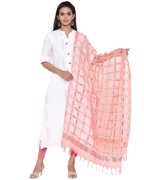 Embellished Dupatta with Tassels Price in India