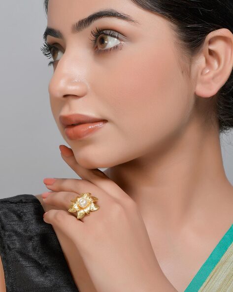 Getti Metal Vanki Ungaram Gold Finger Rings Hand Setting Jewellery Online  F24678