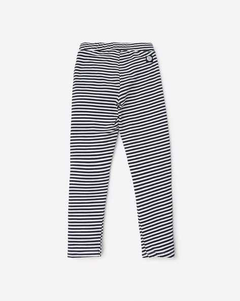 Thick Pin Stripe Leggings - Black & White - Designed By Squeaky Chimp  T-shirts & Leggings