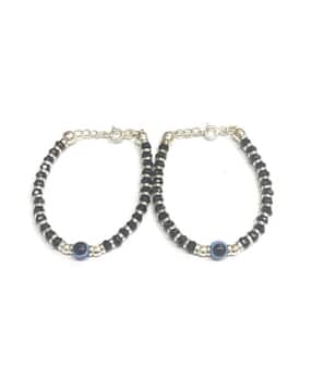 darshraj 925 Sterling Silver Evil Eye Baby Nazariya Silver Bracelet-picture-46