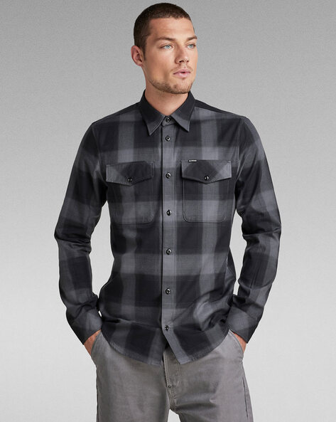 Oven Tekstschrijver Leger Buy Black & Grey Shirts for Men by G STAR RAW Online | Ajio.com