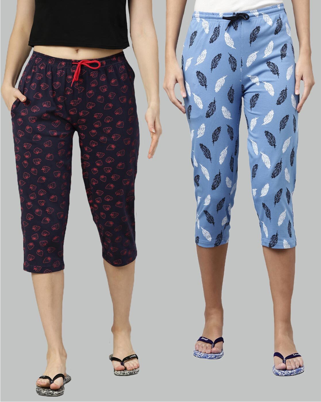 Buy IndiWeaves Girls Cotton Printed Regular Fit Capri 3/4th Pants {Pack of  3} Online at Best Prices in India - JioMart.