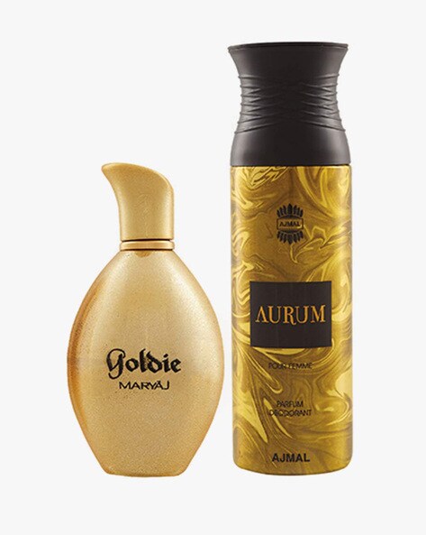 Maryaj Goldie Eau De Parfum Fruity Floral Perfume For Women And Aurum Femme Deodorant Fruity Floral Fragrance For Women 2 Parfum Testers