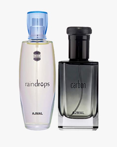 Raindrops Edp Floral Chypre Perfume For Women And Carbon Edp Citrus Spicy Perfume For Men 2 Parfum Testers