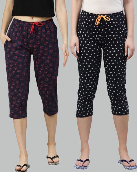 Buy Plus Size Navy New Fit Tummy Tucker Crop Pants Online For Women