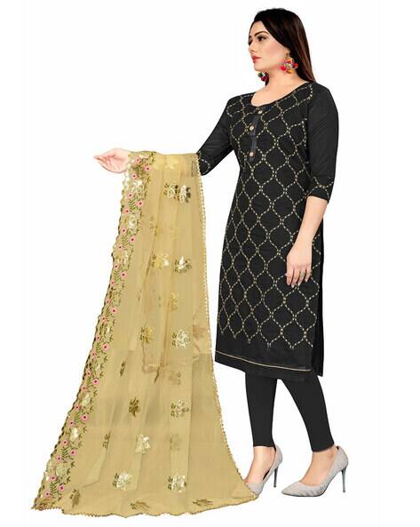 Buy Black Dress Material for Women by 