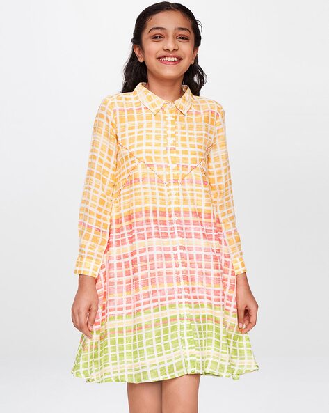 Buy online Tie Front Checkered Dress from western wear for Women by Mode  Connection for ₹900 at 55% off | 2024 Limeroad.com