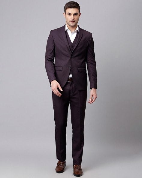 blackberry 3 piece suit blue