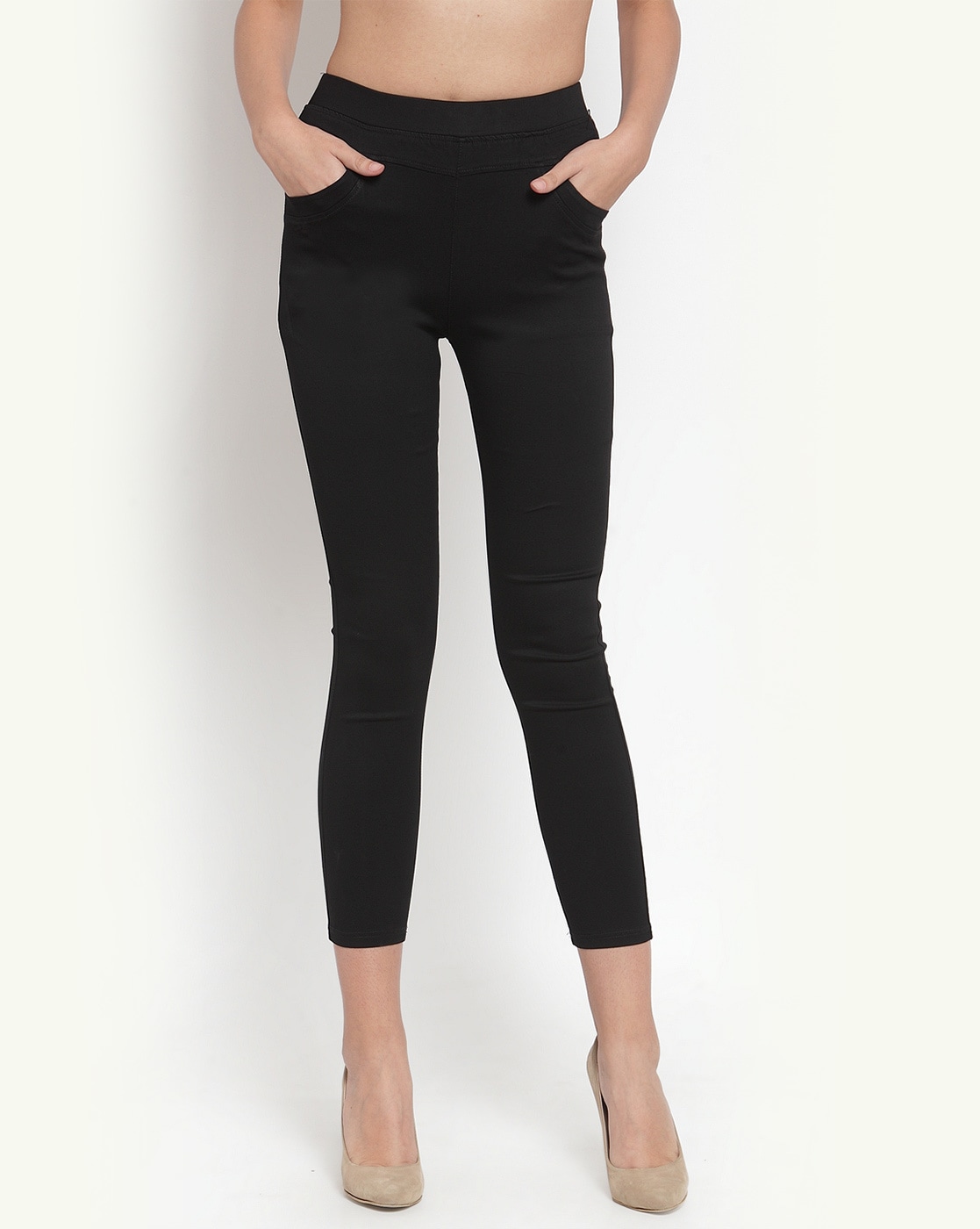 buy black jeggings online