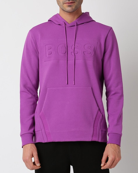 boss embossed hoodie