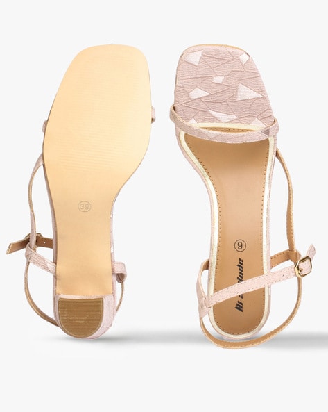 Nude discount strappy shoes