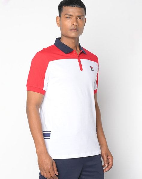 Buy White & Red Tshirts Men by FILA Online | Ajio.com