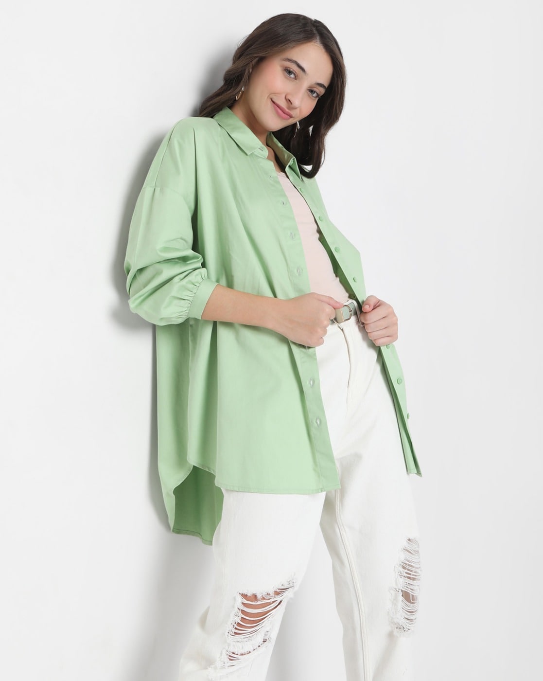 Låne voks Etableret teori Buy Green Shirts for Women by Vero Moda Online | Ajio.com