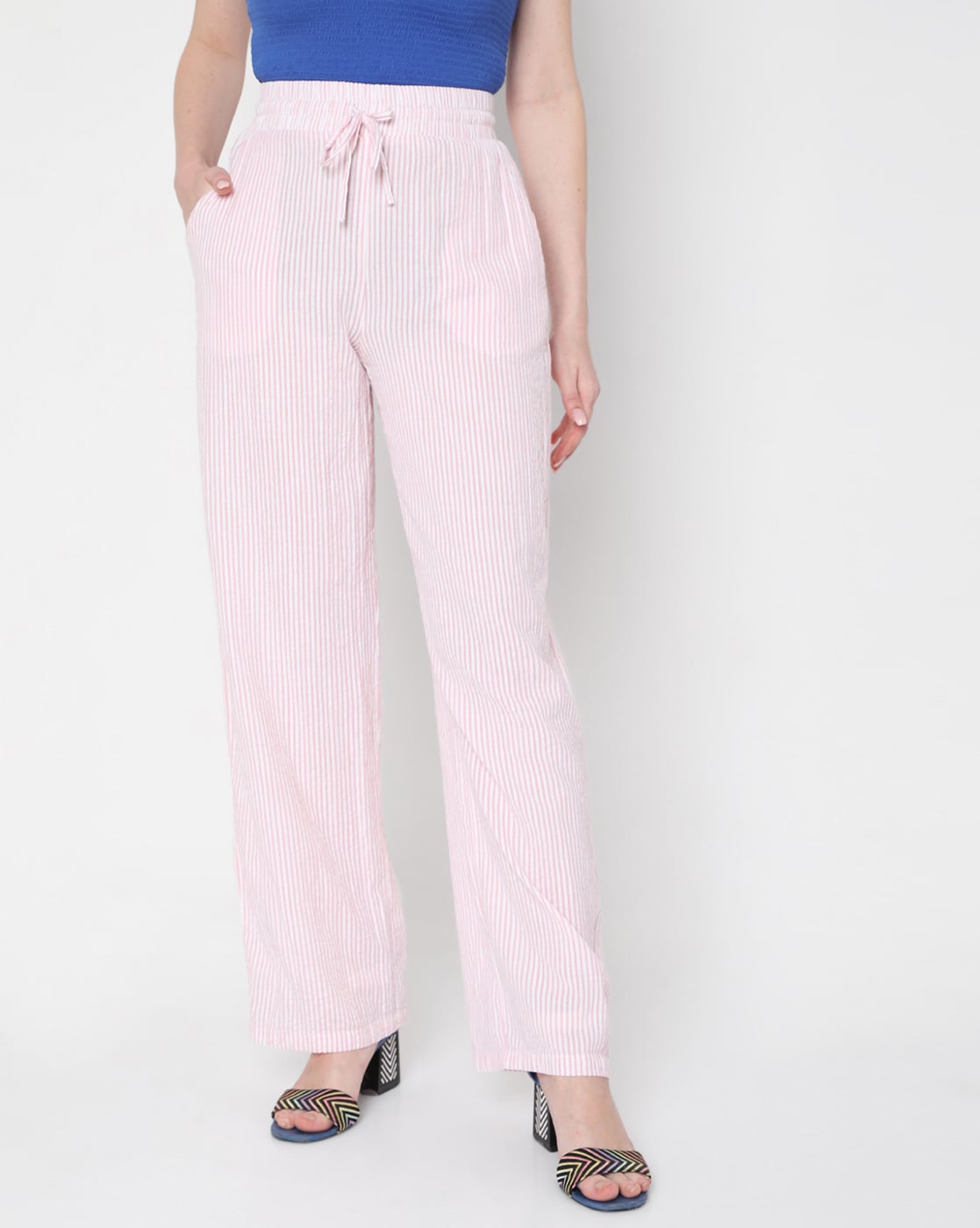 Buy Blue Trousers  Pants for Women by Vero Moda Online  Ajiocom
