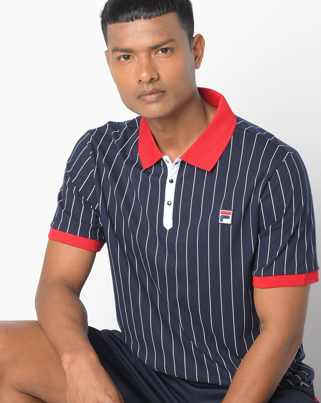 fila bb1 striped polo shirt