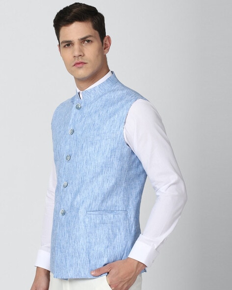 Buy Reversible Green and Beige Men Nehru Jacket Pure Cotton Handloom for  Best Price, Reviews, Free Shipping